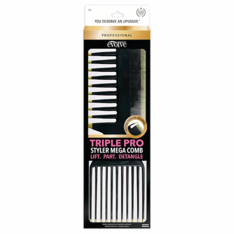Peigne Coiffant 3-en-1 – L’outil Multifonction pour Cheveux Crépus