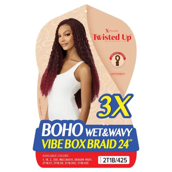 Crochet Braids Boho Vibe Box Braids 24" - Elegancecoiffure
