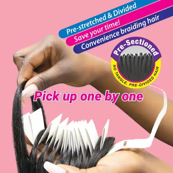 Rajouts pour Tresses Pre - Stretched 3X EZ Split 48" - Elegancecoiffure