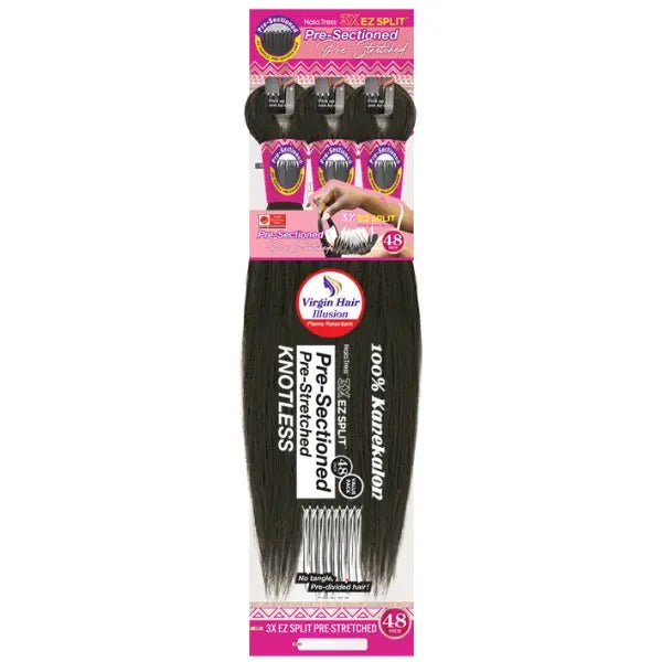 Rajouts pour Tresses Pre - Stretched 3X EZ Split 48" - Elegancecoiffure